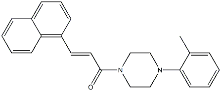 (E)-1-[4-(2-methylphenyl)piperazin-1-yl]-3-naphthalen-1-ylprop-2-en-1-one Struktur