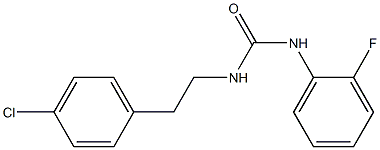 1-[2-(4-chlorophenyl)ethyl]-3-(2-fluorophenyl)urea Struktur