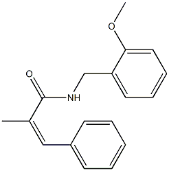 (Z)-N-[(2-methoxyphenyl)methyl]-2-methyl-3-phenylprop-2-enamide Struktur