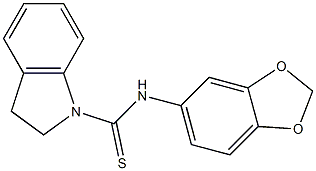 N-(1,3-benzodioxol-5-yl)-2,3-dihydroindole-1-carbothioamide Struktur