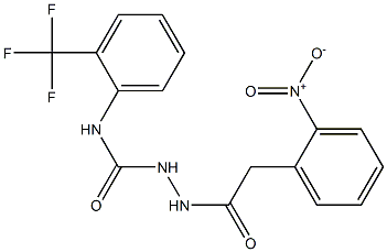 1-[[2-(2-nitrophenyl)acetyl]amino]-3-[2-(trifluoromethyl)phenyl]urea Struktur