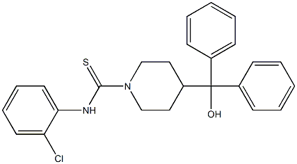 N-(2-chlorophenyl)-4-[hydroxy(diphenyl)methyl]piperidine-1-carbothioamide Struktur