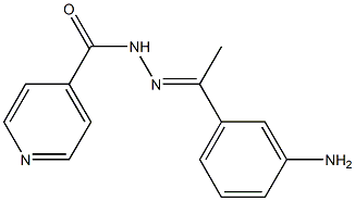 N-[(E)-1-(3-aminophenyl)ethylideneamino]pyridine-4-carboxamide Struktur