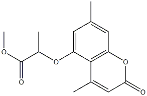 methyl 2-(4,7-dimethyl-2-oxochromen-5-yl)oxypropanoate Struktur