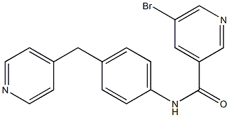 5-bromo-N-[4-(pyridin-4-ylmethyl)phenyl]pyridine-3-carboxamide Struktur