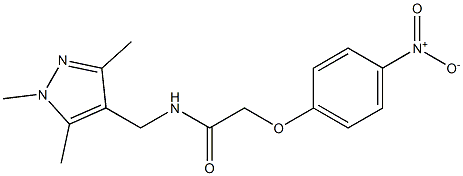 2-(4-nitrophenoxy)-N-[(1,3,5-trimethylpyrazol-4-yl)methyl]acetamide Struktur