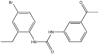 1-(3-acetylphenyl)-3-(4-bromo-2-ethylphenyl)urea Struktur