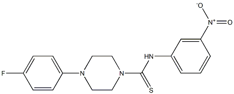 4-(4-fluorophenyl)-N-(3-nitrophenyl)piperazine-1-carbothioamide Struktur