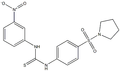 1-(3-nitrophenyl)-3-(4-pyrrolidin-1-ylsulfonylphenyl)thiourea Struktur