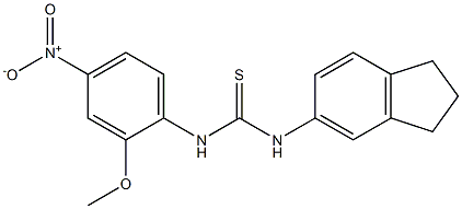 1-(2,3-dihydro-1H-inden-5-yl)-3-(2-methoxy-4-nitrophenyl)thiourea Struktur