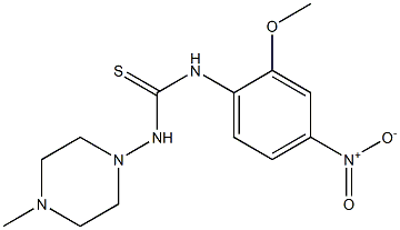 1-(2-methoxy-4-nitrophenyl)-3-(4-methylpiperazin-1-yl)thiourea Struktur