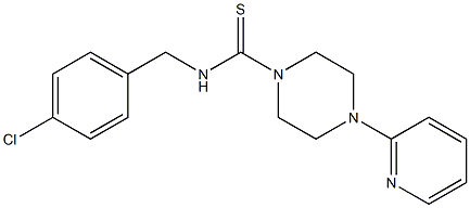 N-[(4-chlorophenyl)methyl]-4-pyridin-2-ylpiperazine-1-carbothioamide Struktur