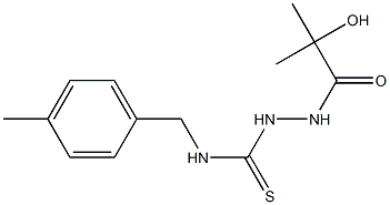 1-[(2-hydroxy-2-methylpropanoyl)amino]-3-[(4-methylphenyl)methyl]thiourea Struktur