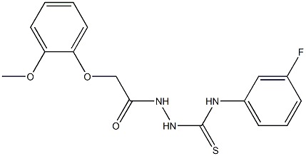 1-(3-fluorophenyl)-3-[[2-(2-methoxyphenoxy)acetyl]amino]thiourea Struktur