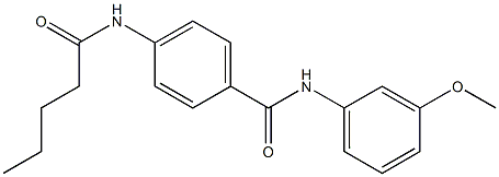 N-(3-methoxyphenyl)-4-(pentanoylamino)benzamide Struktur