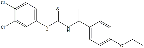 1-(3,4-dichlorophenyl)-3-[1-(4-ethoxyphenyl)ethyl]thiourea Struktur