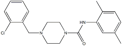 4-[(2-chlorophenyl)methyl]-N-(2,5-dimethylphenyl)piperazine-1-carboxamide Struktur