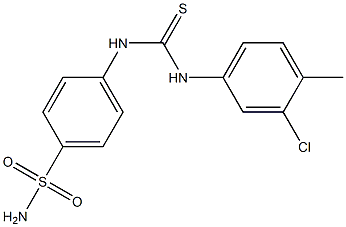 1-(3-chloro-4-methylphenyl)-3-(4-sulfamoylphenyl)thiourea Struktur