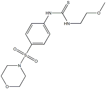 1-(2-methoxyethyl)-3-(4-morpholin-4-ylsulfonylphenyl)thiourea Struktur