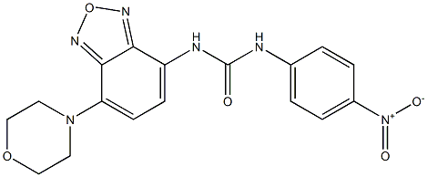 1-(4-morpholin-4-yl-2,1,3-benzoxadiazol-7-yl)-3-(4-nitrophenyl)urea Struktur