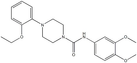 N-(3,4-dimethoxyphenyl)-4-(2-ethoxyphenyl)piperazine-1-carboxamide Struktur