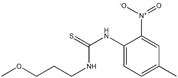 1-(3-methoxypropyl)-3-(4-methyl-2-nitrophenyl)thiourea Struktur