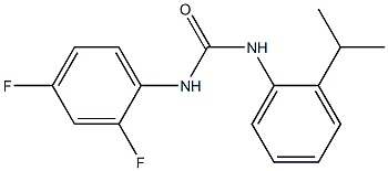 1-(2,4-difluorophenyl)-3-(2-propan-2-ylphenyl)urea Struktur