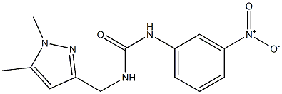 1-[(1,5-dimethylpyrazol-3-yl)methyl]-3-(3-nitrophenyl)urea Struktur