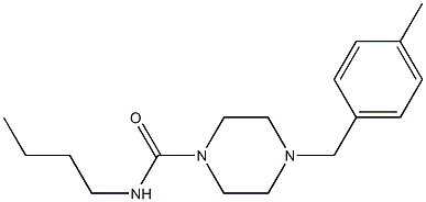 N-butyl-4-[(4-methylphenyl)methyl]piperazine-1-carboxamide Struktur