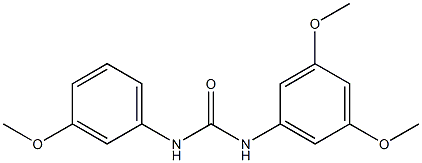 1-(3,5-dimethoxyphenyl)-3-(3-methoxyphenyl)urea Struktur