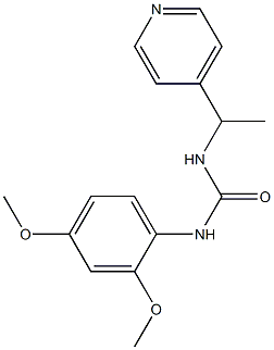 1-(2,4-dimethoxyphenyl)-3-(1-pyridin-4-ylethyl)urea Struktur