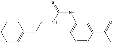 1-(3-acetylphenyl)-3-[2-(cyclohexen-1-yl)ethyl]thiourea Struktur