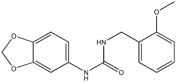 1-(1,3-benzodioxol-5-yl)-3-[(2-methoxyphenyl)methyl]urea Struktur