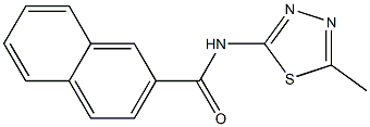 N-(5-methyl-1,3,4-thiadiazol-2-yl)naphthalene-2-carboxamide Struktur