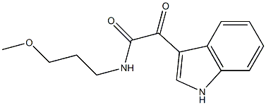 2-(1H-indol-3-yl)-N-(3-methoxypropyl)-2-oxoacetamide Struktur