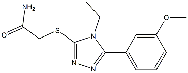 2-[[4-ethyl-5-(3-methoxyphenyl)-1,2,4-triazol-3-yl]sulfanyl]acetamide Struktur