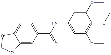 N-(3,4,5-trimethoxyphenyl)-1,3-benzodioxole-5-carboxamide Struktur