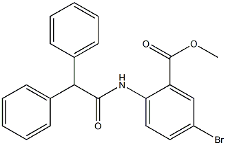 methyl 5-bromo-2-[(2,2-diphenylacetyl)amino]benzoate Struktur