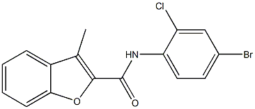 N-(4-bromo-2-chlorophenyl)-3-methyl-1-benzofuran-2-carboxamide Struktur