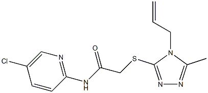 N-(5-chloropyridin-2-yl)-2-[(5-methyl-4-prop-2-enyl-1,2,4-triazol-3-yl)sulfanyl]acetamide Struktur