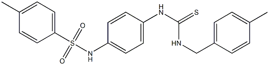 1-[(4-methylphenyl)methyl]-3-[4-[(4-methylphenyl)sulfonylamino]phenyl]thiourea Struktur