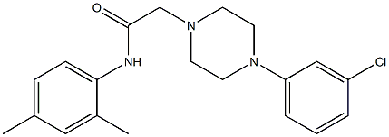 2-[4-(3-chlorophenyl)piperazin-1-yl]-N-(2,4-dimethylphenyl)acetamide Struktur