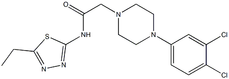 2-[4-(3,4-dichlorophenyl)piperazin-1-yl]-N-(5-ethyl-1,3,4-thiadiazol-2-yl)acetamide Struktur