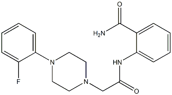 2-[[2-[4-(2-fluorophenyl)piperazin-1-yl]acetyl]amino]benzamide Struktur