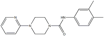 N-(3,4-dimethylphenyl)-4-pyridin-2-ylpiperazine-1-carboxamide Struktur