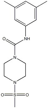 N-(3,5-dimethylphenyl)-4-methylsulfonylpiperazine-1-carboxamide Struktur