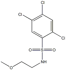 2,4,5-trichloro-N-(2-methoxyethyl)benzenesulfonamide Struktur