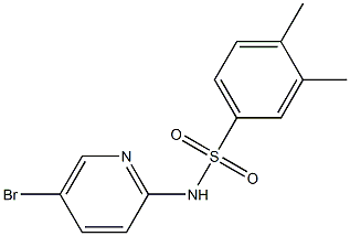 N-(5-bromopyridin-2-yl)-3,4-dimethylbenzenesulfonamide Struktur