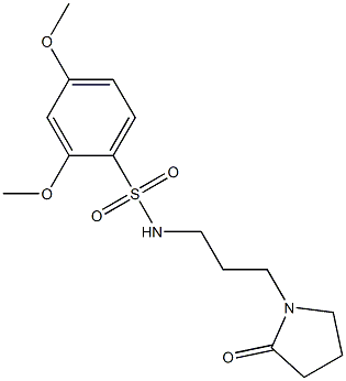 2,4-dimethoxy-N-[3-(2-oxopyrrolidin-1-yl)propyl]benzenesulfonamide Struktur