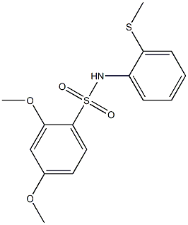 2,4-dimethoxy-N-(2-methylsulfanylphenyl)benzenesulfonamide Struktur